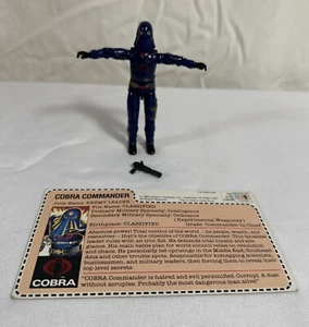 1984 Gi Joe G.I. Joe Hooded Cobra Commander Complete w/ Card - Replaced O-Ring - Picture 1 of 17