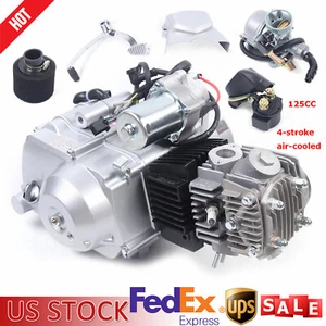 125cc 4 stroke ATV Engine Motor w/ Reverse Electric Start Semi Auto Go kart Quad - Bild 1 von 24