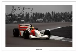 AYRTON SENNA Signed Autograph PHOTO Fan Gift Print FORMULA ONE F1 McLaren - Picture 1 of 1