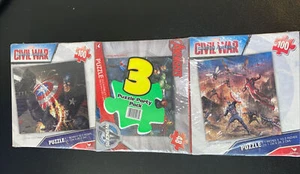 Marvel Avengers Captain America  Puzzle Party Pack Of 3  48-100 Pieces Each - Picture 1 of 2