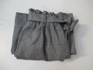 Art Class Girls' Size Small Black/White Button-Front Paperbag Straight Pants - Picture 1 of 2