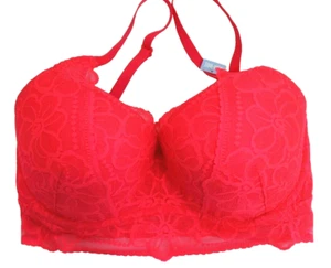 Sujetador Bralette Victoria's Secret ROSA Encaje Push Up Rosa Neón Caliente Talla S (D-DD) NUEVO CON ETIQUETAS - Imagen 1 de 3