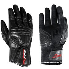 Textile Leather Lined Motorbike Scooter City Sport Gloves Motorcycle Black S