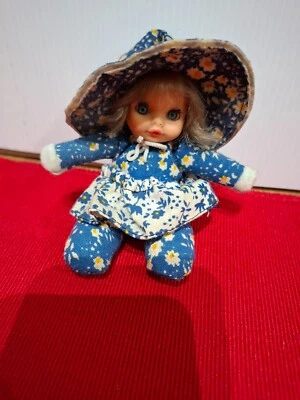 RARA Bambolina Bambola TOU TOU 1980 versione blu EL GRECO Fiammiferini Mini Doll - Immagine 1 di 4