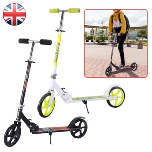 Folding Kids Teens Push Scooter Portable Adjustable Height Kick Stunt Big Wheels - Picture 1 of 11