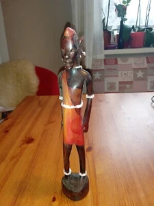 MASSAI-KRIEGER, AFRIKANISCHE HOLZSCHNITZEREI - Bild 1 von 5