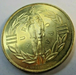 1979 Europa One ECU Bronze Crown Commemorative Medal Scarce - Picture 1 of 2