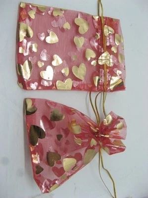 100 Red Drawstring Jewelry Gift Pouches 7x9cm - image 1 of 2