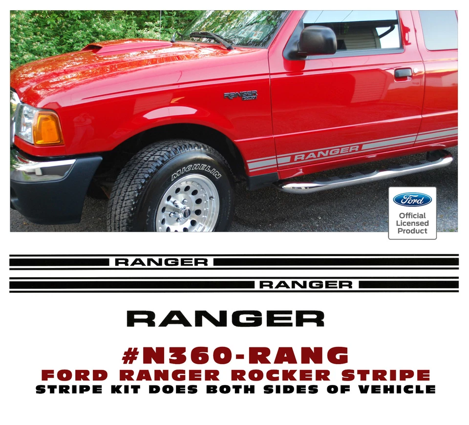 Camión Ford SP N360 - KIT DE RAYAS LATERALES BASCULANTES INFERIORES - NOMBRE RANGER - LICENCIA Foto 1 de 1
