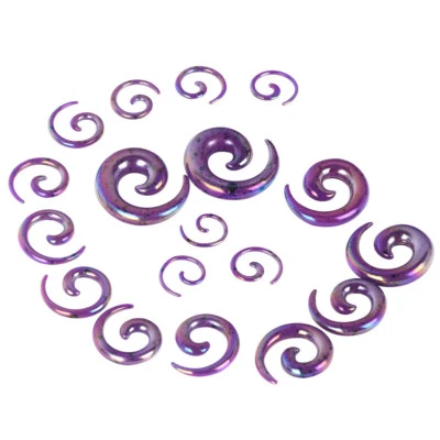 18PCS Acrylic Spiral Taper Stretching Kit 14G-00G Ear Gauge Plugs Expanders Set - Image 1 of 4