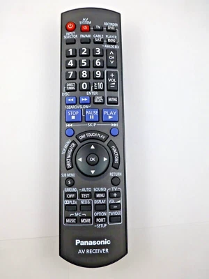 N2QAKB000069 NEW PANASONIC OEM A/V RECEIVER REMOTE CONTROL - Image 1 of 4