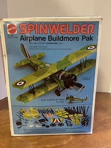 NEW! MATTEL SPIN WELDER AIRPLANE BUILDMORE PAK OPEN BOX VINTAGE 1974 - Picture 1 of 7