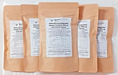 Omega 3 Fischöl 1000 mg Softgelkapseln 300 Stk. vennis-shop