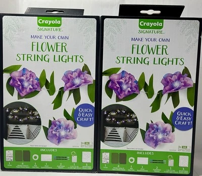 Crayola Signature Haz Tu Propia Flor Hada Cadena Luces Lote Artesanal X2 Foto 1 de 4