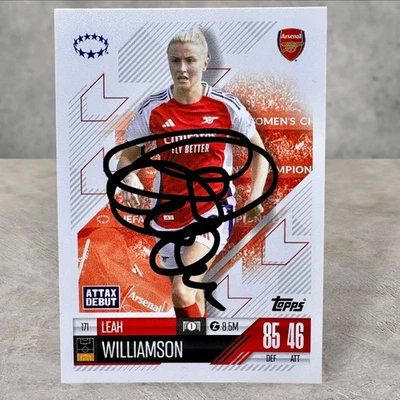 Leah Williamson Arsenal Signed Autograph Auto Card Topps Match Attax 2024/25 - Image 1 of 2