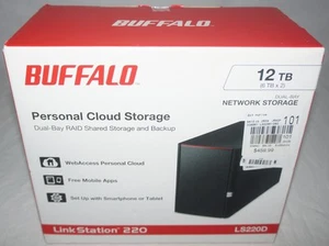 New BUFFALO LinkStation LS220 NAS Home Office Private Cloud Data Storage w/12TB - Photo 1/3