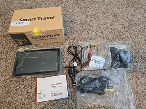 Sanptent schwarz 7 Zoll HD Touchscreen Rückfahrkamera tragbares Autoradio NEU - Bild 1 von 8