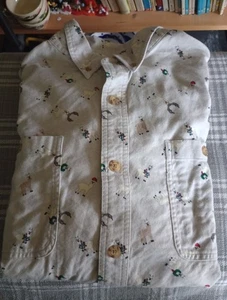 Camisa Duluth Trading Navidad Llama Santa Franela Abotonada Para Hombres 2XL - Imagen 1 de 9