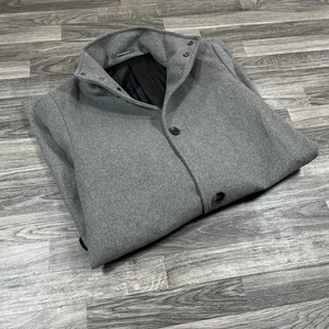 H&M Button Down Wollmischung Grau Freizeit Mantel Herren Größe 38R - Bild 1 von 10