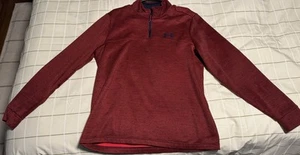 Under Armour Cold Gear Armour Fleece Lightweight Loose Fit 1/4 Zip Large - Picture 1 of 3
