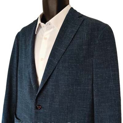 Boglioli Mens Wool Linen K Jacket US 40R EU 50R Lightweight Blue Blazer Italy - Image 1 of 4