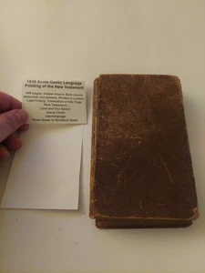 1828 Bible Scottish Gaelic Language Printing Of New Testament Detached Covers  - Imagen 1 de 9