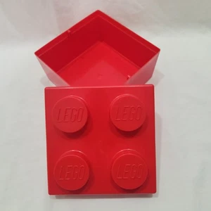 LEGO Red Storage Brick 2 x 2 Storage Cube 4 Stud Case Container Item 853234 - Picture 1 of 9