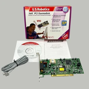 US Robotics 56K PCI Faxmodem Modem V.92 V.90 USR5660A Used Ships Quickly - Afbeelding 1 van 18
