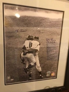 LARSEN/BERRA 1956 WORLD SERIES PERFEKTES SPIEL GERAHMT - HANDSIGNIERT ORIGINAL - Bild 1 von 6