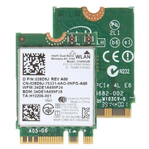 Intel dual band Wireless-AC 3160 [model 3160MGW] - Afbeelding 1 van 1