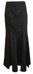 Maeve Fit Flare extra langer formeller Maxirock Baumwollmischung schwarz Größe 4 neu mit Etikett - Bild 1 von 5