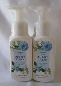 Lote de 2 Bath & Body Works Suavemente Espuma PURAMENTE LIMPIO - ROMERO Y LLUVIA - Imagen 1 de 3