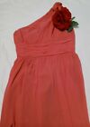 Donna Morgan Pink Pleated One Shoulder Party/Wedding/Prom Dress Size 4  $178