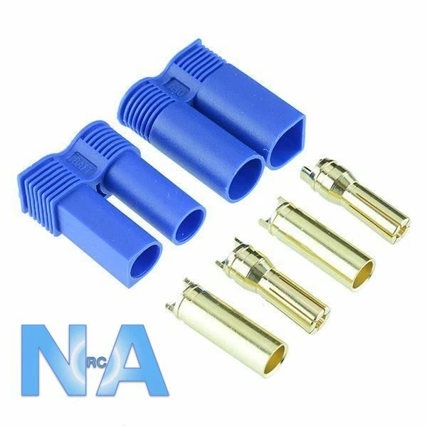 E-Flite EC5 Pair Male Female Battery Connector RC Gold 120a EFlite E Flite Blue - Image 1 of 1