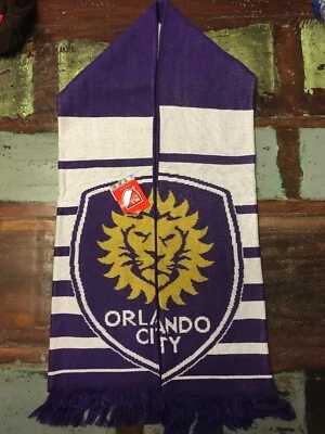 Bufanda Adidas Púrpura Reversible MLS Orlando City Club de Fútbol Nueva con Etiquetas Envío Gratuito Foto 1 de 3