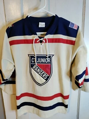 Camiseta de hóquei CT Junior Rangers série tijolo tamanho juvenil grande #7 Conopask  - Imagem 1 de 4