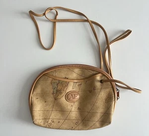 Allan Edward World Map Crossbody Handbag Purse Bag Used - Picture 1 of 7