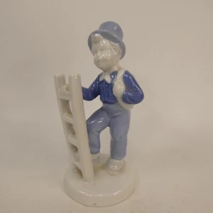 Gerold Porzellan Bavaria West Germany Figurine  “Chimney Sweep” Blue/White LNJHA - Picture 1 of 10
