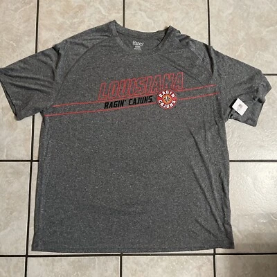 Louisiana Ragin Cajuns Hanes Shirt Men’s XXL Gray - Image 1 of 4
