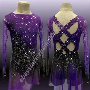 Stylish Ice Skating Dress.Figure Skating Competition Dress.Twirling Baton Custom - Picture 1 of 8