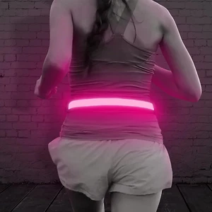 LED Running Belt - USB Rechargeable LED Waistband, High Visibility Elastic Waist - Picture 1 of 7