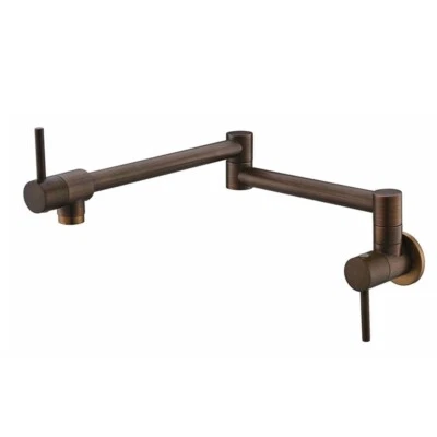 Torneira de cozinha antiga de bronze montada na parede única fria furo único enchimento de panela - Imagem 1 de 2