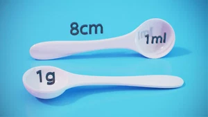 Cucchiaio da misurazione 1 g, 1 grammo o 1 ml di plastica per alimenti medicina da forno in polvere - Foto 1 di 7