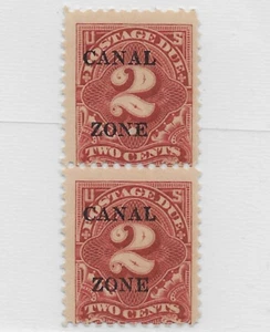 Canal Zone Scott # J19, Postage Due, Vertical Pair, Mint, NH, OG, F/VF - Picture 1 of 2