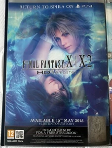 Final Fantasy X | X-2 HD Remaster RARE PS4 42cm x 59cm Promotional Poster - Picture 1 of 2