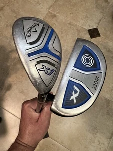Callaway XJ Kids Left Hand Odyssey Putter & Hybrid Junior 2 Pc Youth Golf Clubs - Picture 1 of 6