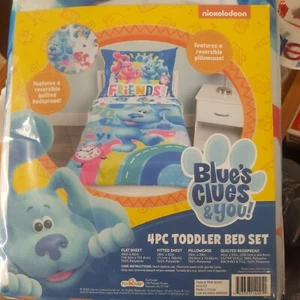Ropa de cama para niños pequeños Blues Clues de 4 piezas - Imagen 1 de 8