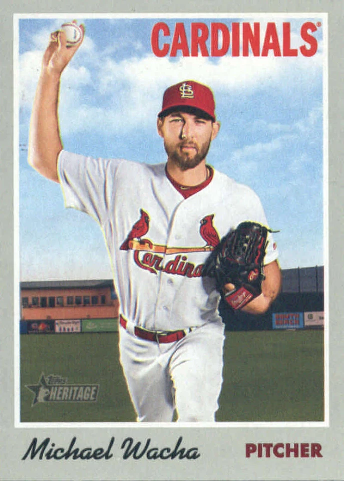 2019 Topps Heritage #119 Michael Wacha St. Louis Cardinals (BUY 10=FREE S/H) - Image 1 of 1