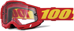 NEW 100% Accuri 2 Enduro MTB Goggles - Red/Clear