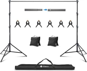 SOPORTI PER FONDALE 2x3m Supporto per Sfondo Fotografico Regolabile per Ritratto - Zdjęcie 1 z 6